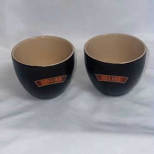 Bailey Irish Cream bar mug set 'Yours' & 'mine'
